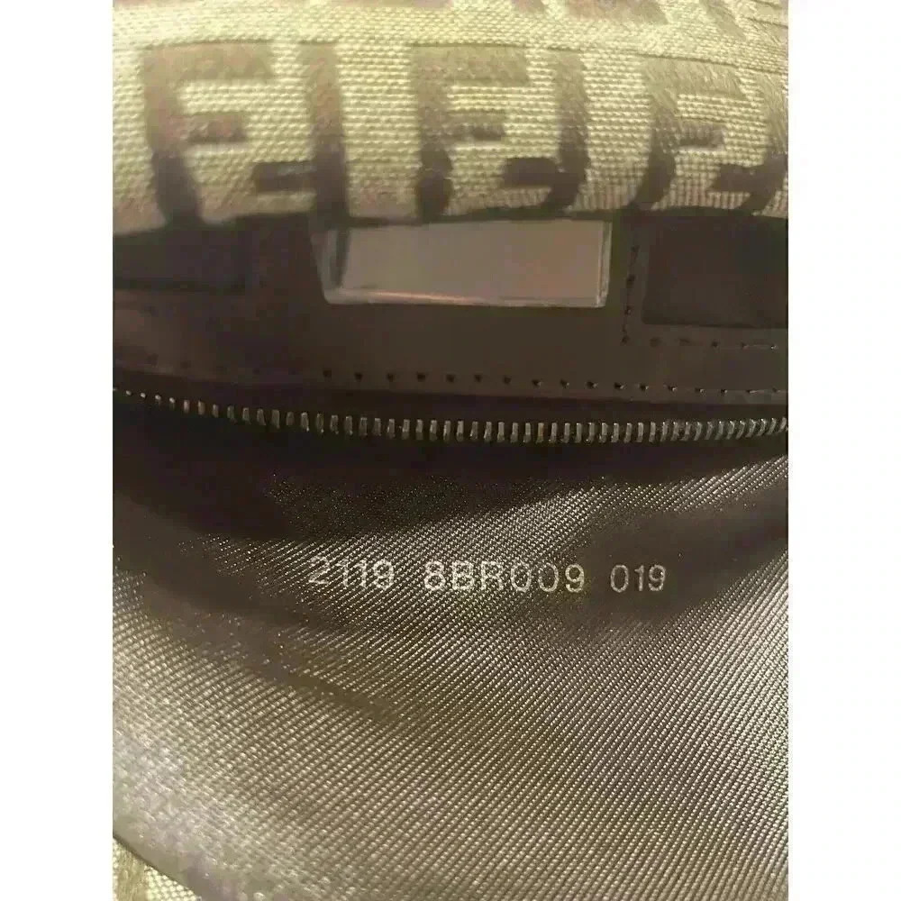 FENDI Zucchino Monogram Double Flap Baguette Shoulder Bag Brown FF Vintage Y2K - Picture 14 of 16